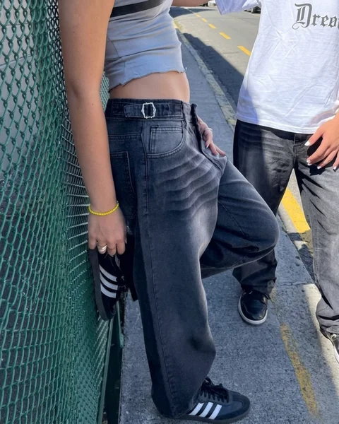 Jeans Bali Baggy Negro Lavado