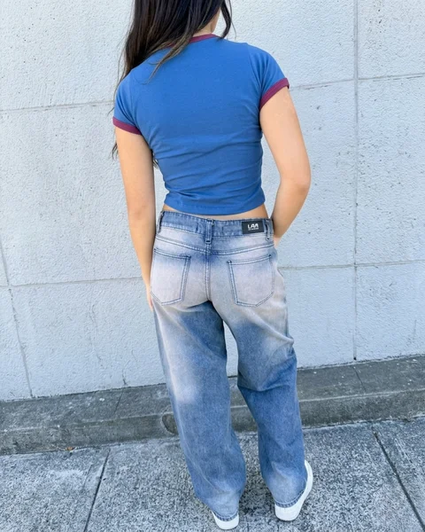 Jeans Wide Leg Tiro Bajo